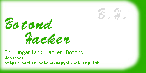 botond hacker business card